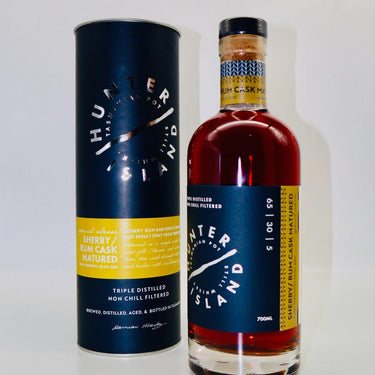 (Dream Dram) Hunter Island Tasmanian Pot Still Whisky Sherry/ Rum Cask Matured CASK STRENGTH 63.6% ABV